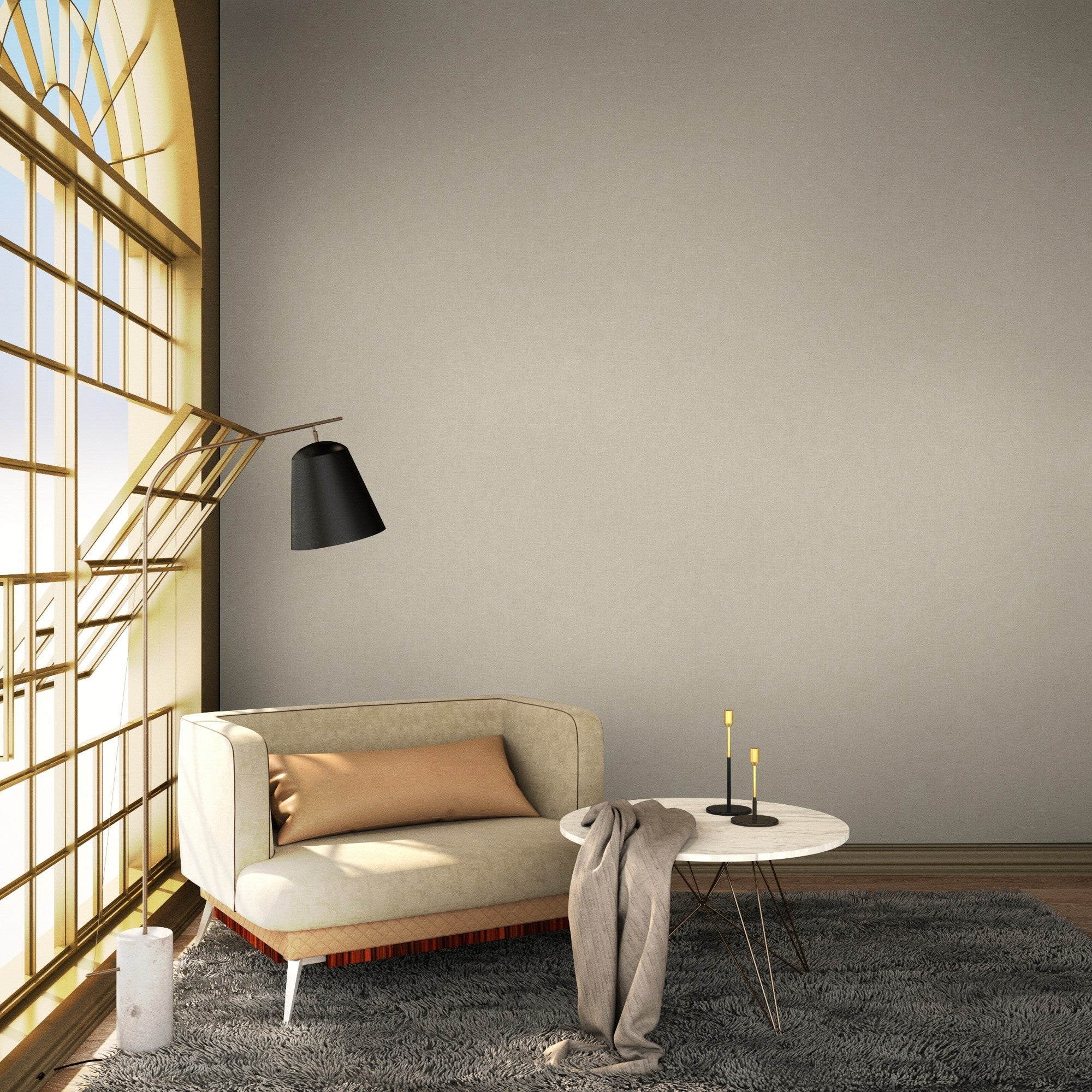 9400413 Blended Clear Sand Tartan Wallpaper by Coordonné
