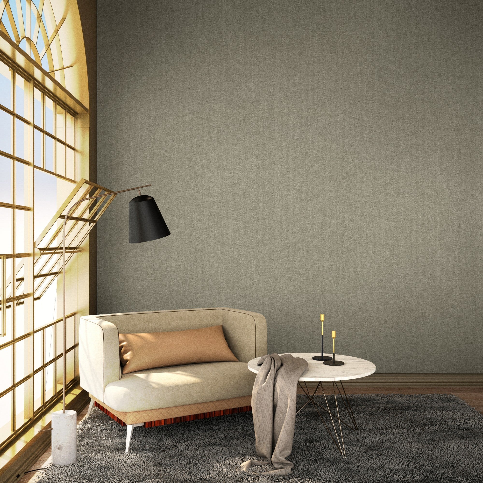 9400420 Blended Stoneware Tartan Wallpaper by Coordonné