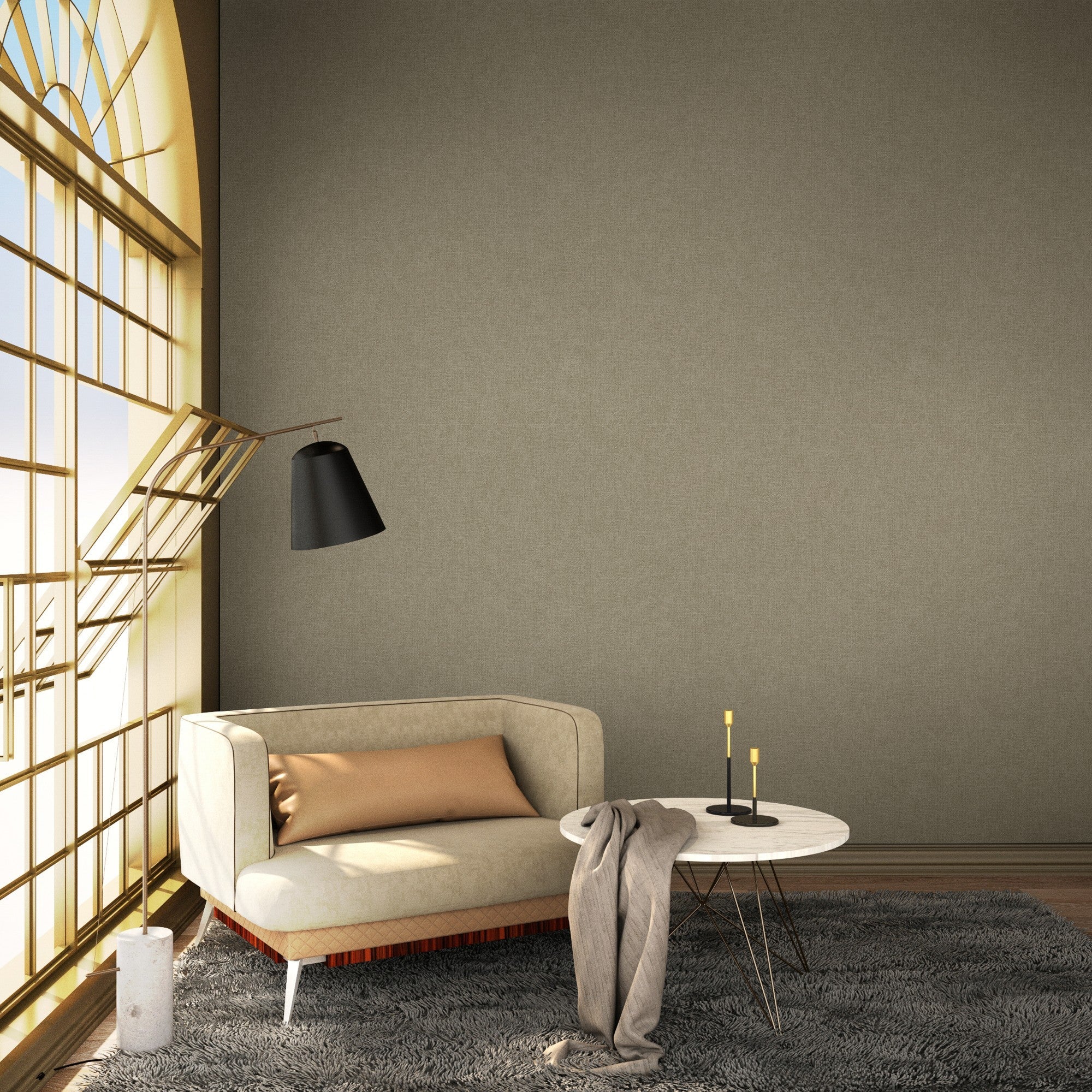 9400421 Blended Almond Tartan Wallpaper by Coordonné