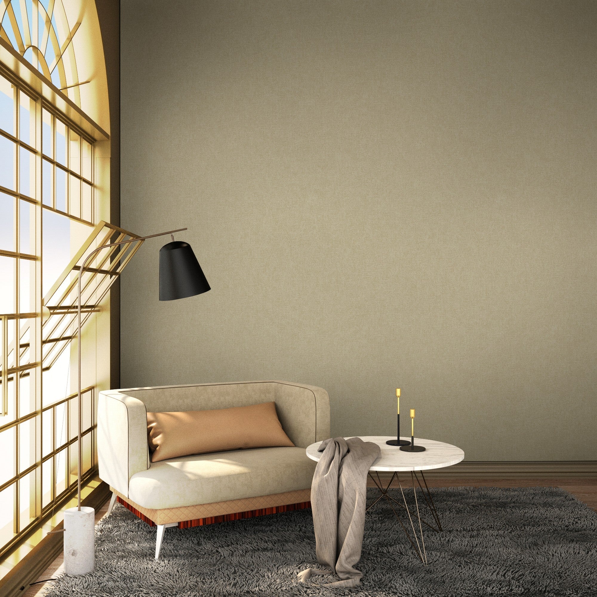 9400427 Blended Light Camel Tartan Wallpaper by Coordonné