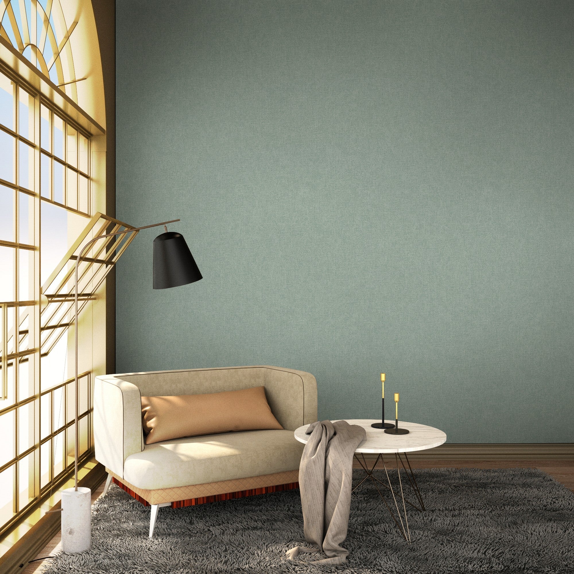 9400440 Blended Acqua Tartan Wallpaper by Coordonné