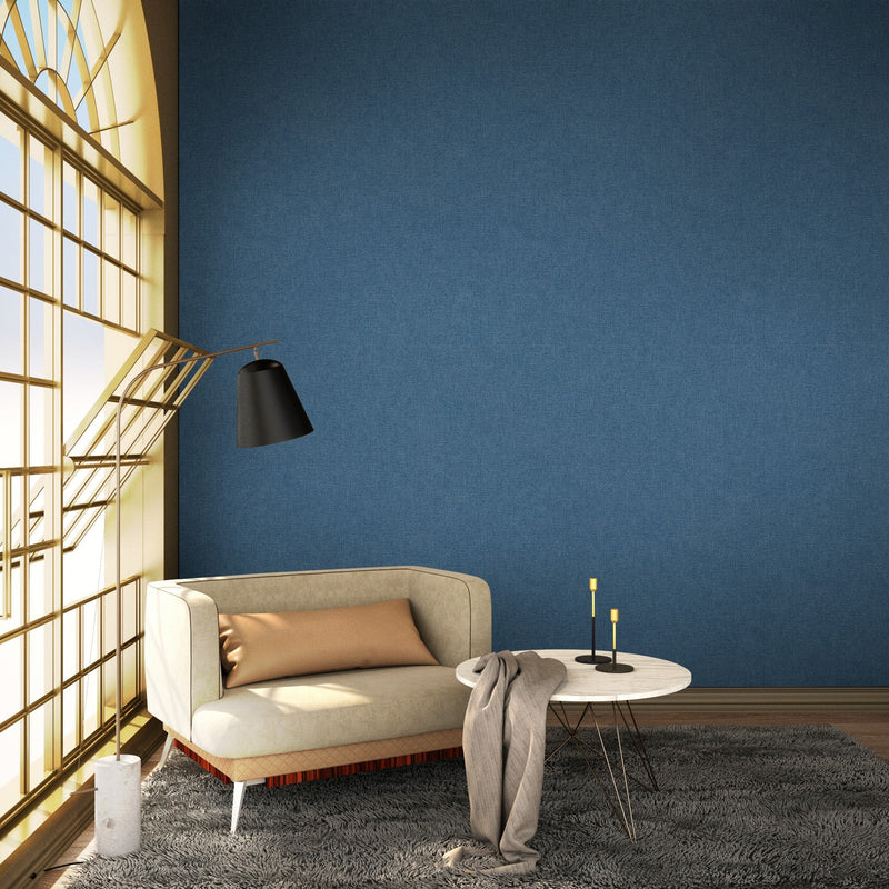 9400444 Blended Indigo Tartan Wallpaper by Coordonné