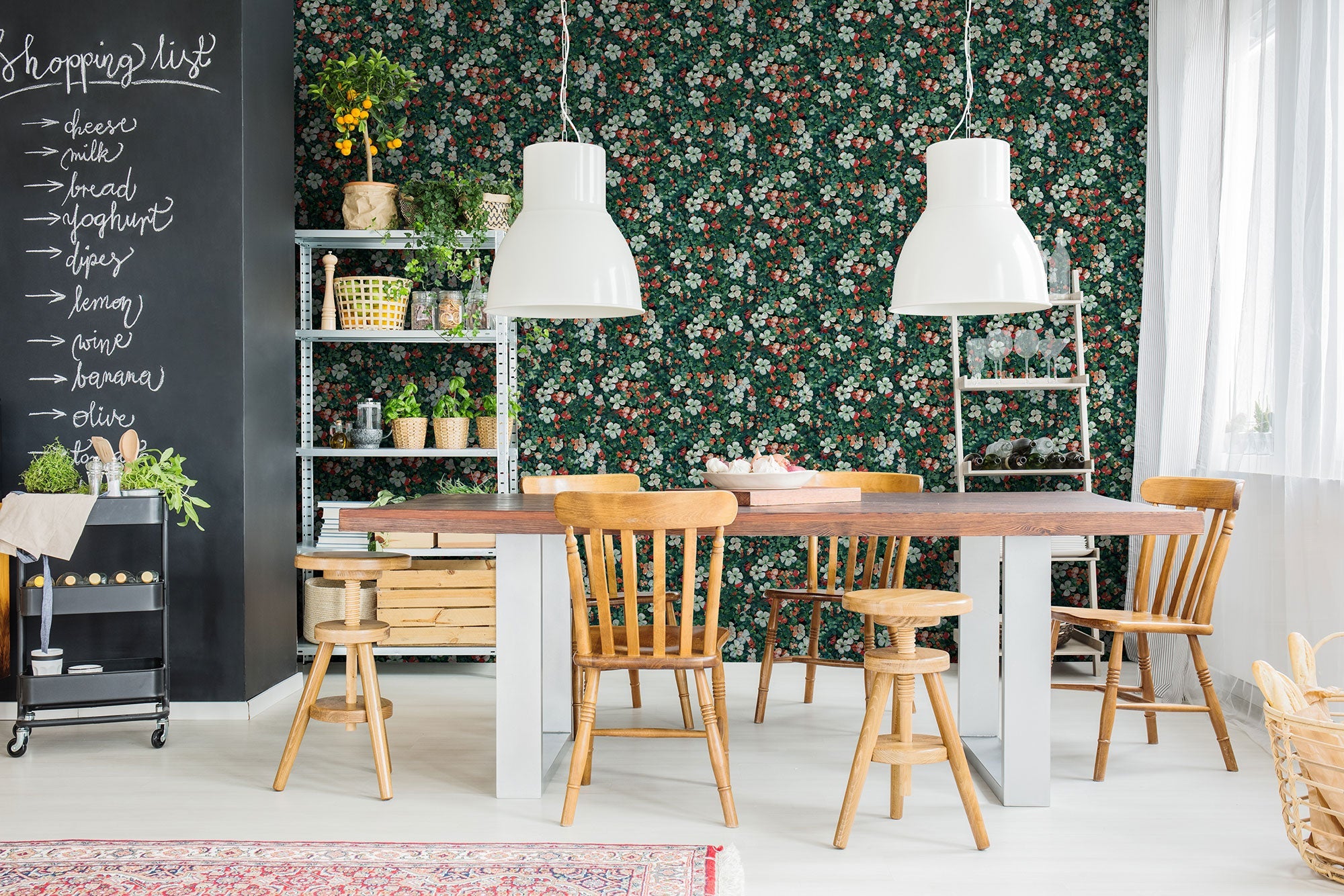 Floral Tapestry Mint Naturae Wallpaper by Coordonné
