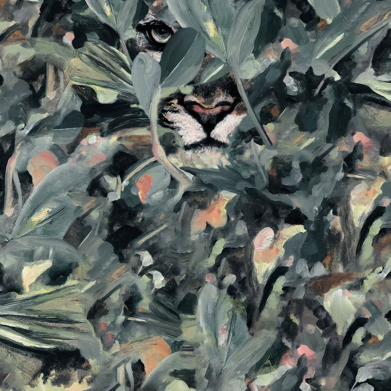 Hidden Puma Night Naturae Wallpaper by Coordonné