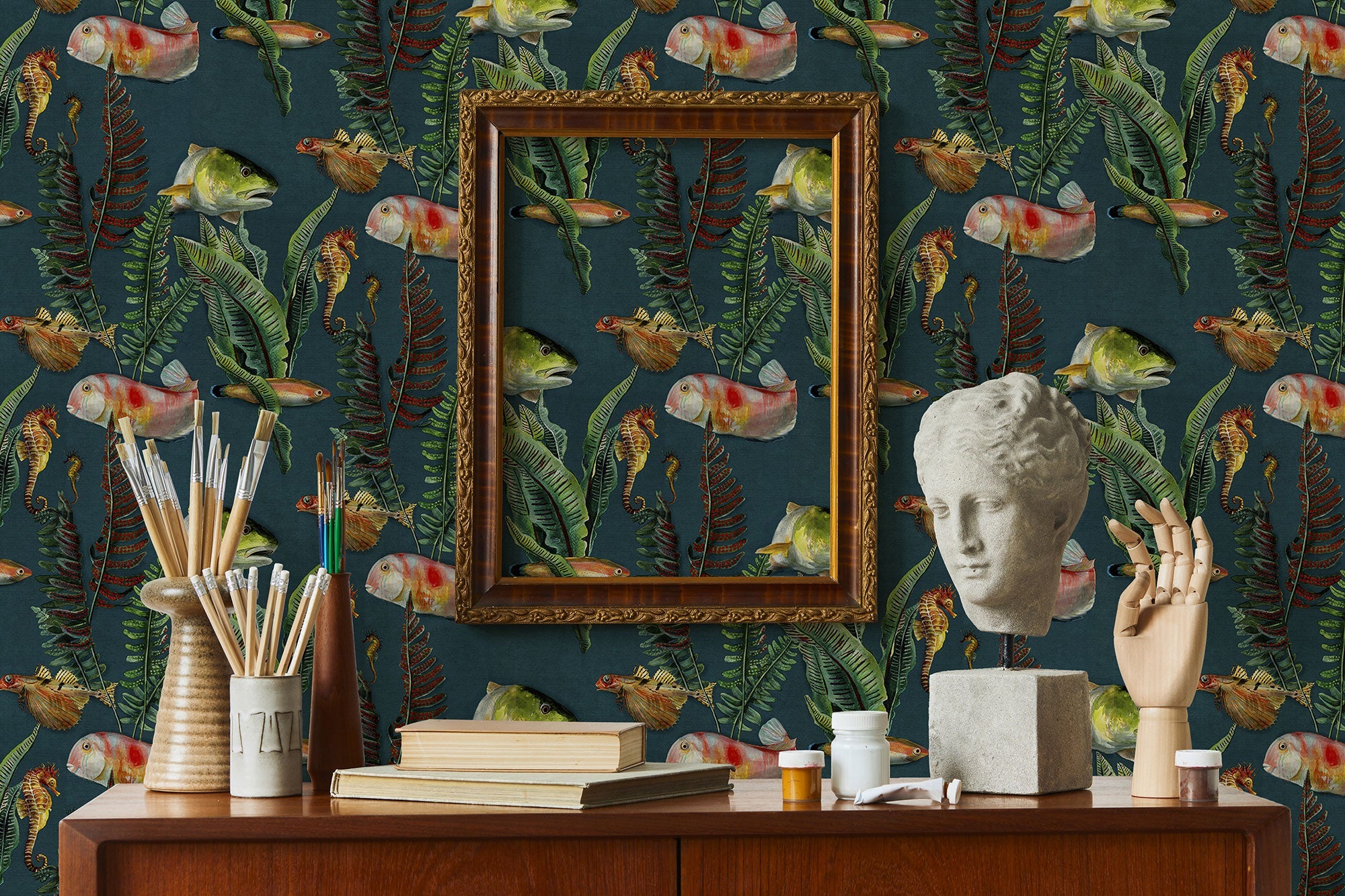 Bank of Fish Lagoon Naturae Wallpaper by Coordonné
