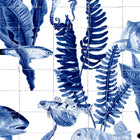 Bank of Fish Tiles Naturae Wallpaper by Coordonné