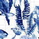 Bank of Fish Tiles Naturae Wallpaper by Coordonné