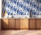 Bank of Fish Tiles Naturae Wallpaper by Coordonné