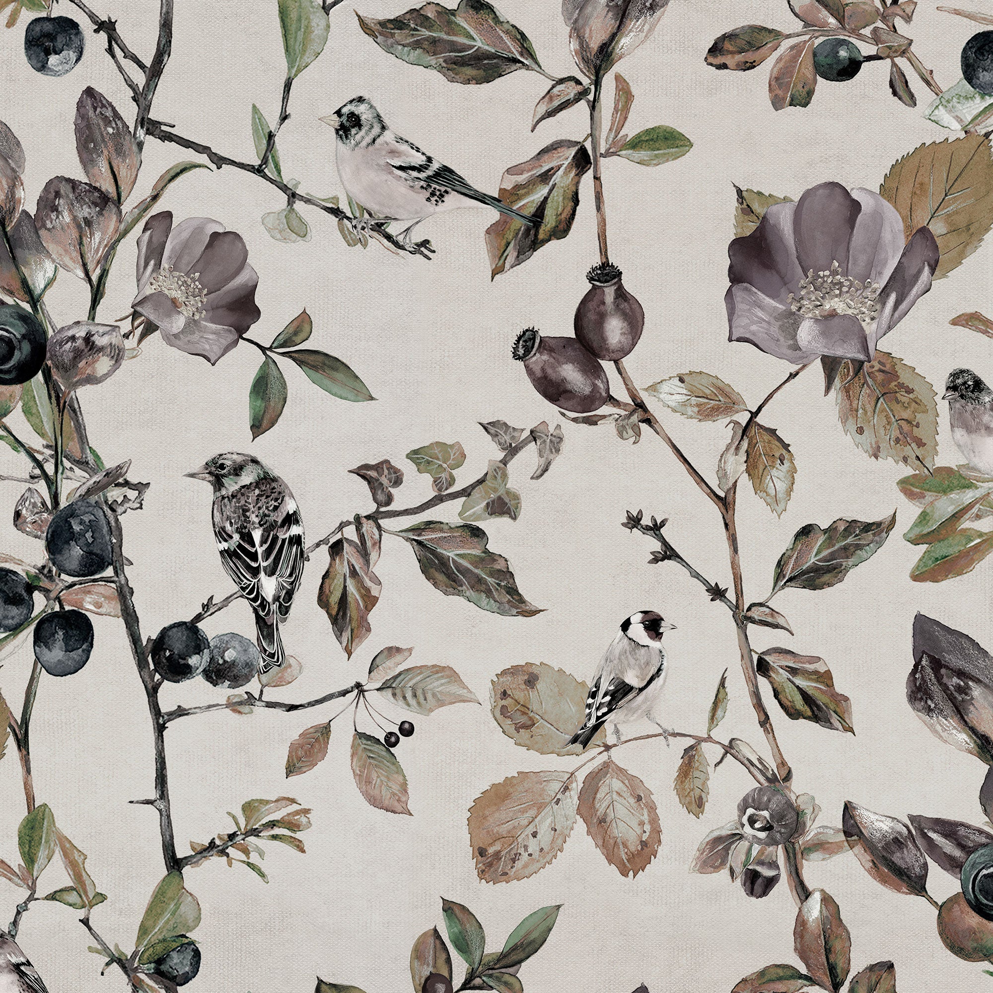 Goldfinch Song Pear Naturae Wallpaper by Coordonné