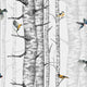 Birch Trees Grey Naturae Wallpaper by Coordonné