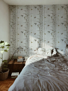 Birch Trees Beige Naturae Wallpaper by Coordonné