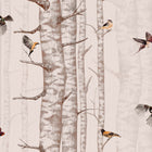 Birch Trees Pink Naturae Wallpaper by Coordonné