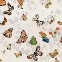 Magic butterflies Linen Naturae Wallpaper by Coordonné