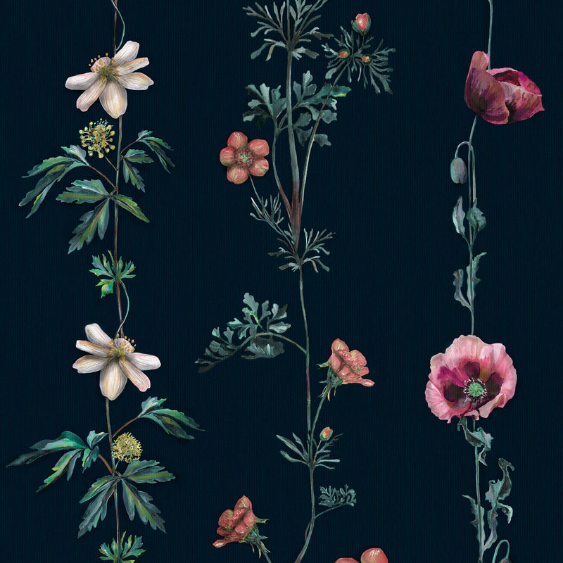 Climbing Flowers Marine Naturae Wallpaper by Coordonné