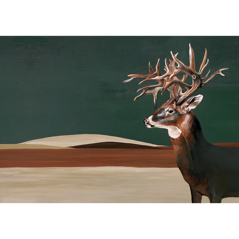 Great Deer Green Naturae Mural by Coordonné (400x280cm)