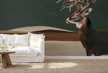 Great Deer Green Naturae Mural by Coordonné (400x280cm)