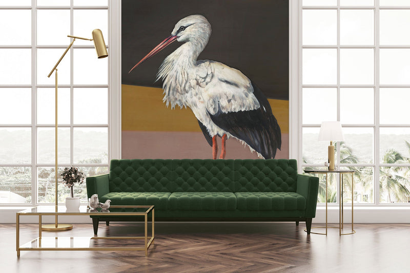 Stork Mother Black Naturae Mural by Coordonné (400x280cm)