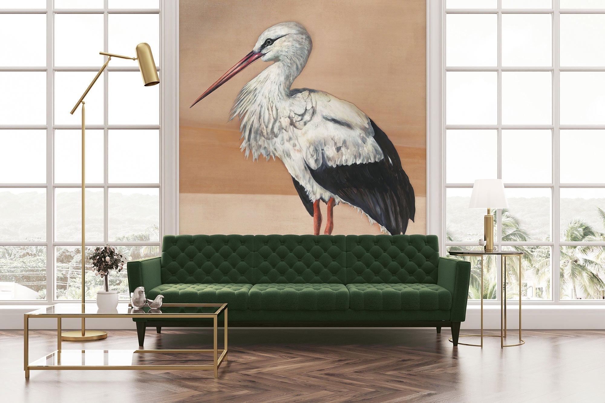 Stork Mother Nude Naturae Mural by Coordonné (400x280cm)