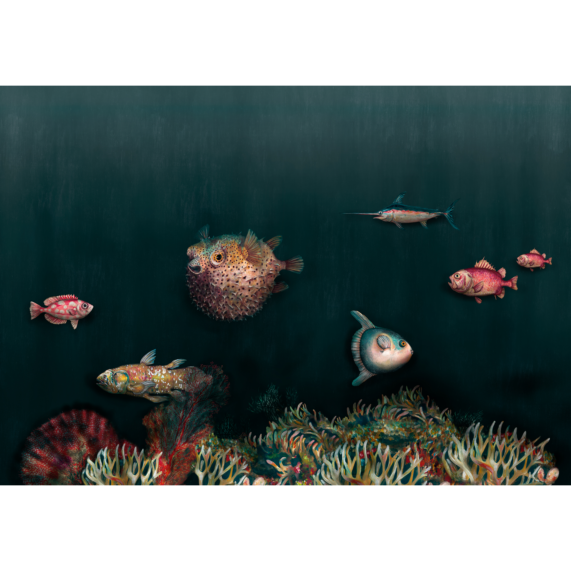 Deep Ocean Atlantic Naturae Mural by Coordonné (400x280cm)