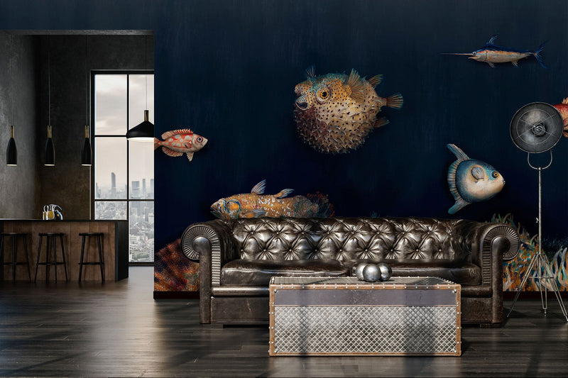 Deep Ocean Mediterranean Naturae Mural by Coordonné (400x280cm)