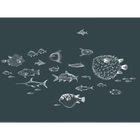 Sea Current Navy Naturae Mural by Coordonné (400x280cm)