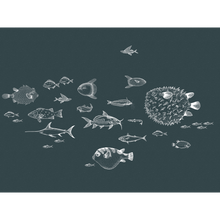 Sea Current Navy Naturae Mural by Coordonné (400x280cm)