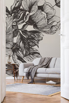 Giant Peonies Ink Naturae Mural by Coordonné (400x280cm)