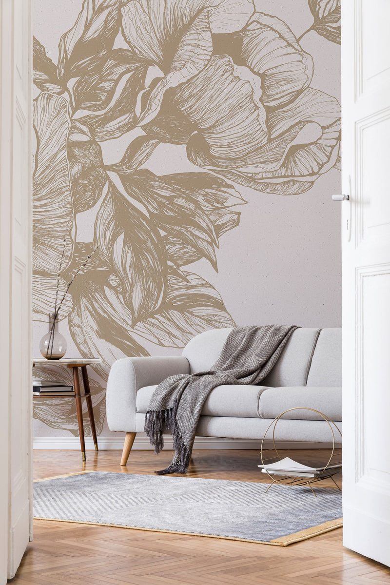 Giant Peonies Papirus Naturae Mural by Coordonné (400x280cm)