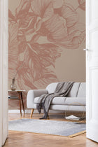 Giant Peonies Nude Naturae Mural by Coordonné (400x280cm)