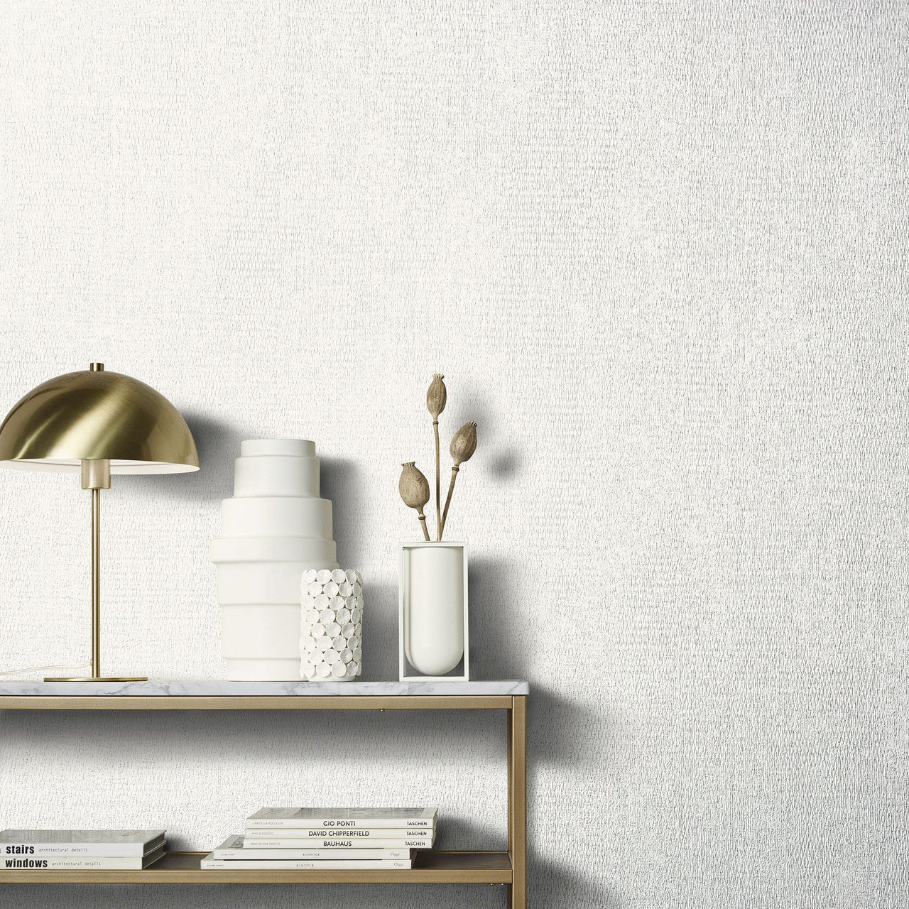 95023 Weave Natural Opulence White Wallpaper By Galerie