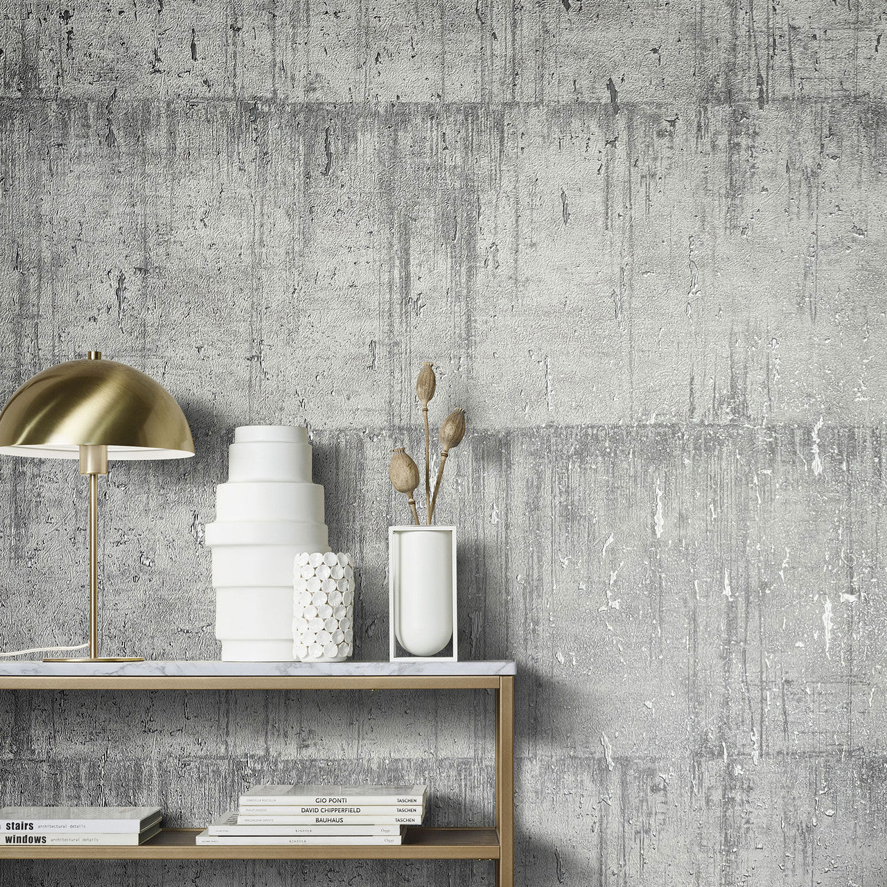 95027 Aged Concrete Natural Opulence Grey Wallpaper By Galerie