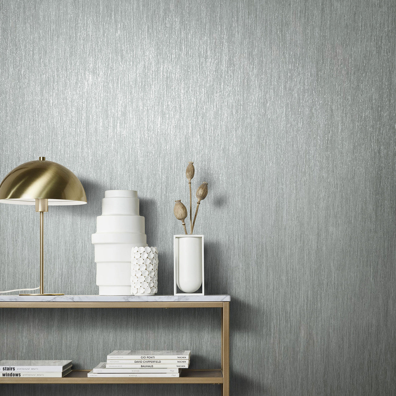 95031 Waterfall Natural Opulence Grey Wallpaper By Galerie