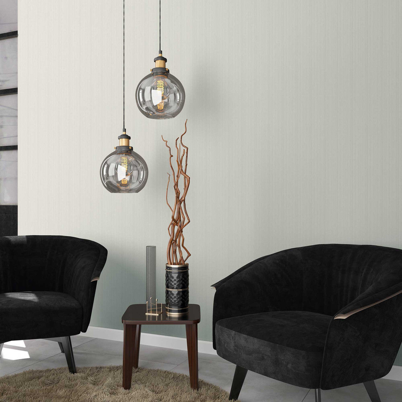 95064 Silk Stripe Air Wallpaper By Galerie