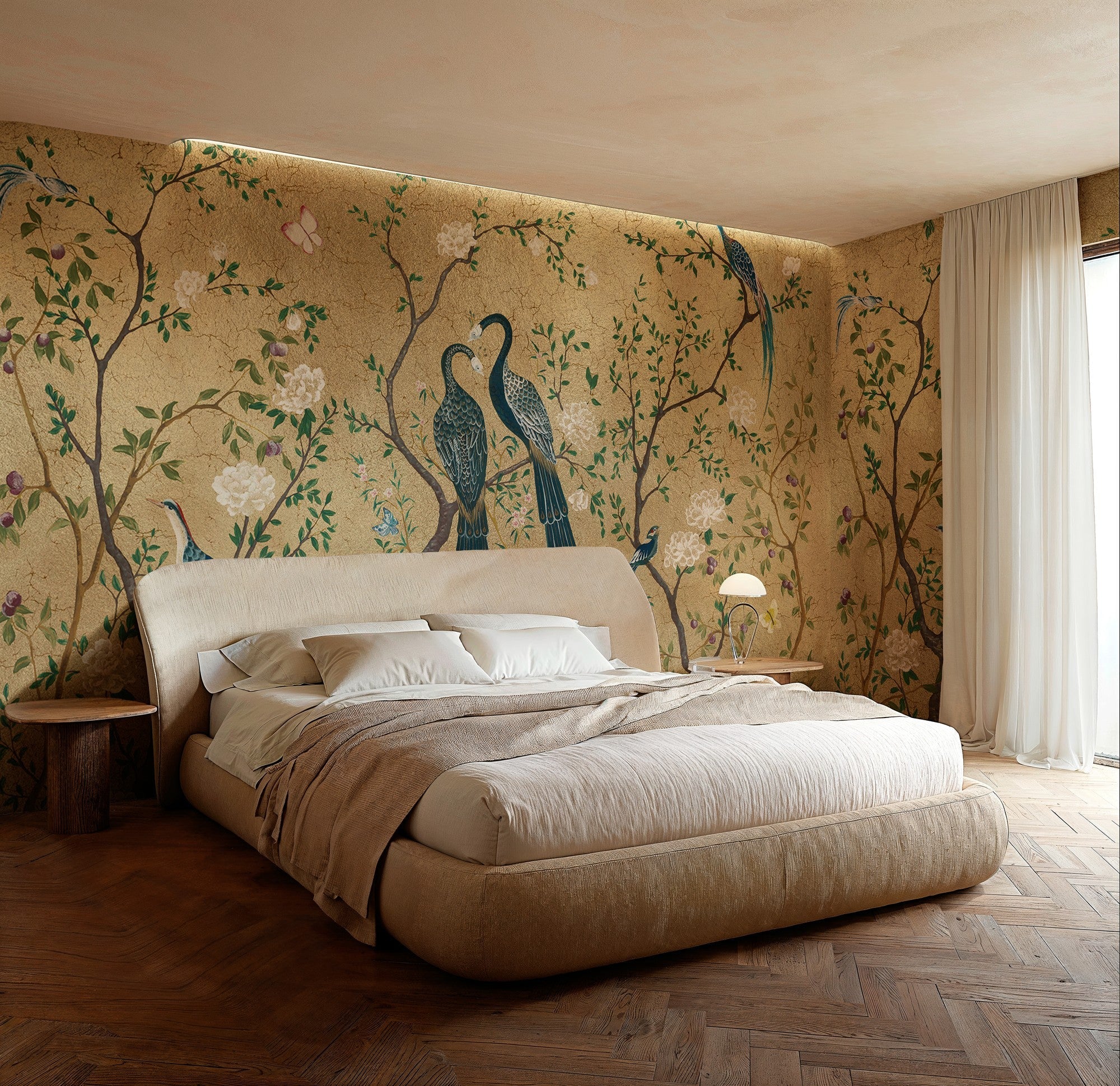 9600001 Edo Extra Gold Random Metallics Mural by Coordonné