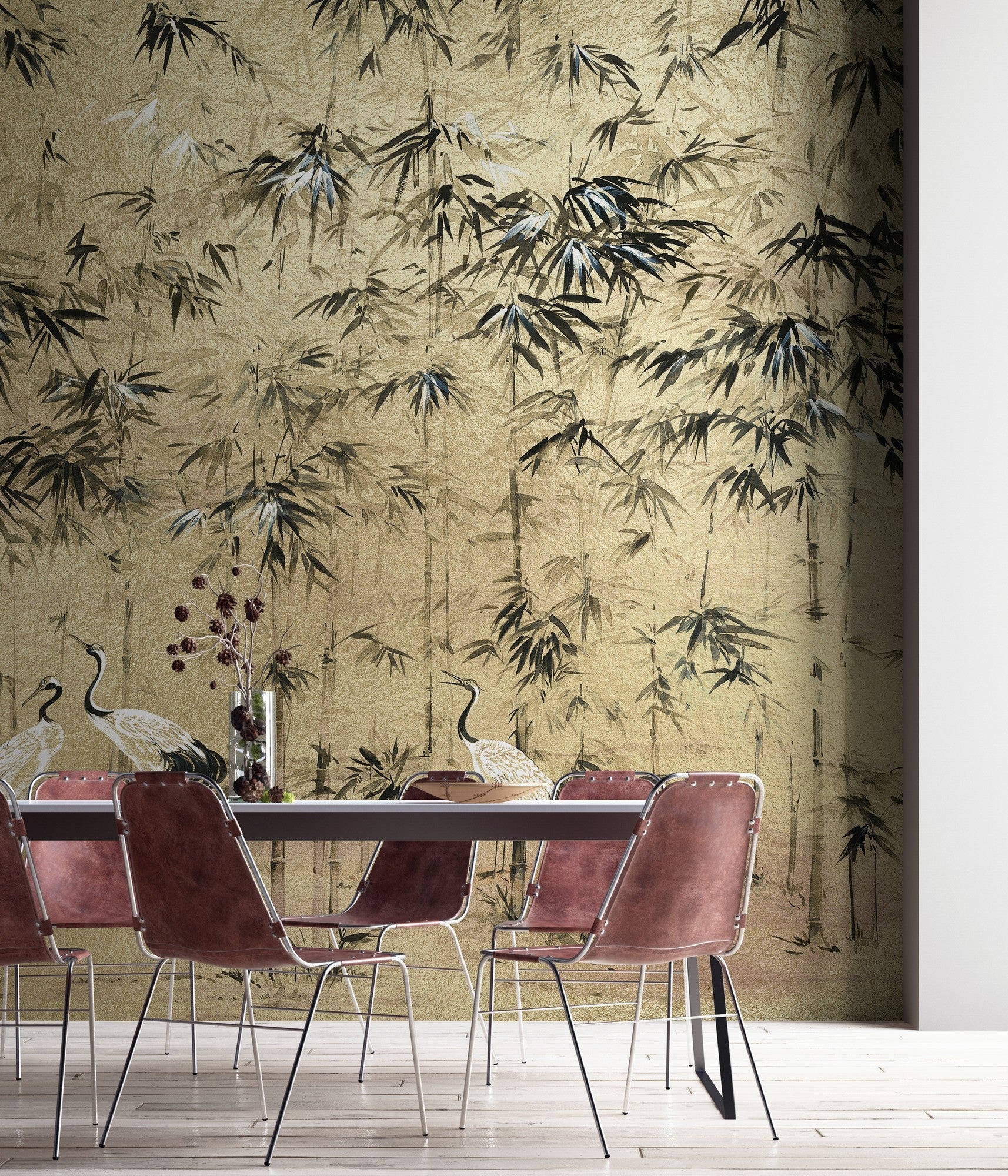 9600010 Garzas Gold Random Metallics Mural by Coordonné