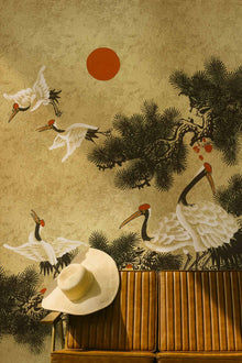 9600020 Ukiyo Gold Random Metallics Mural by Coordonné