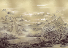 9600030 Kami Gold Random Metallics Mural by Coordonné