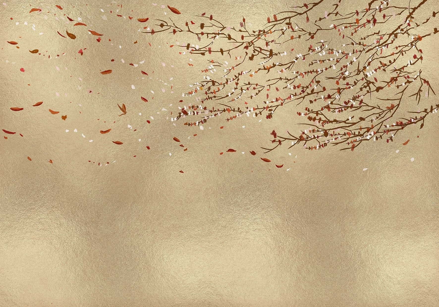9600040 Eolia Gold Random Metallics Mural by Coordonné
