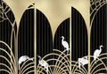 Tassel Gold Random Metallics Mural by Coordonné