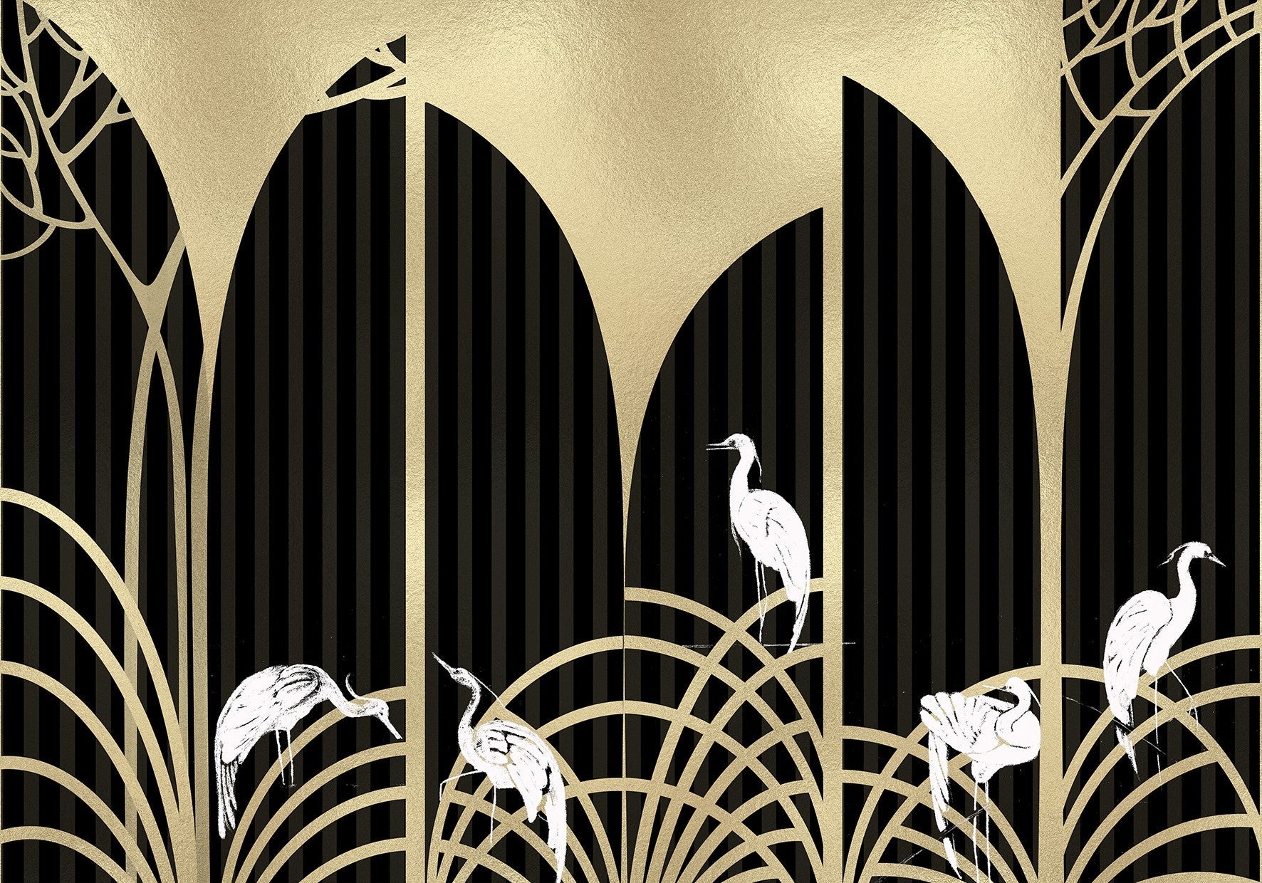 9600050 Tassel Gold Random Metallics Mural by Coordonné
