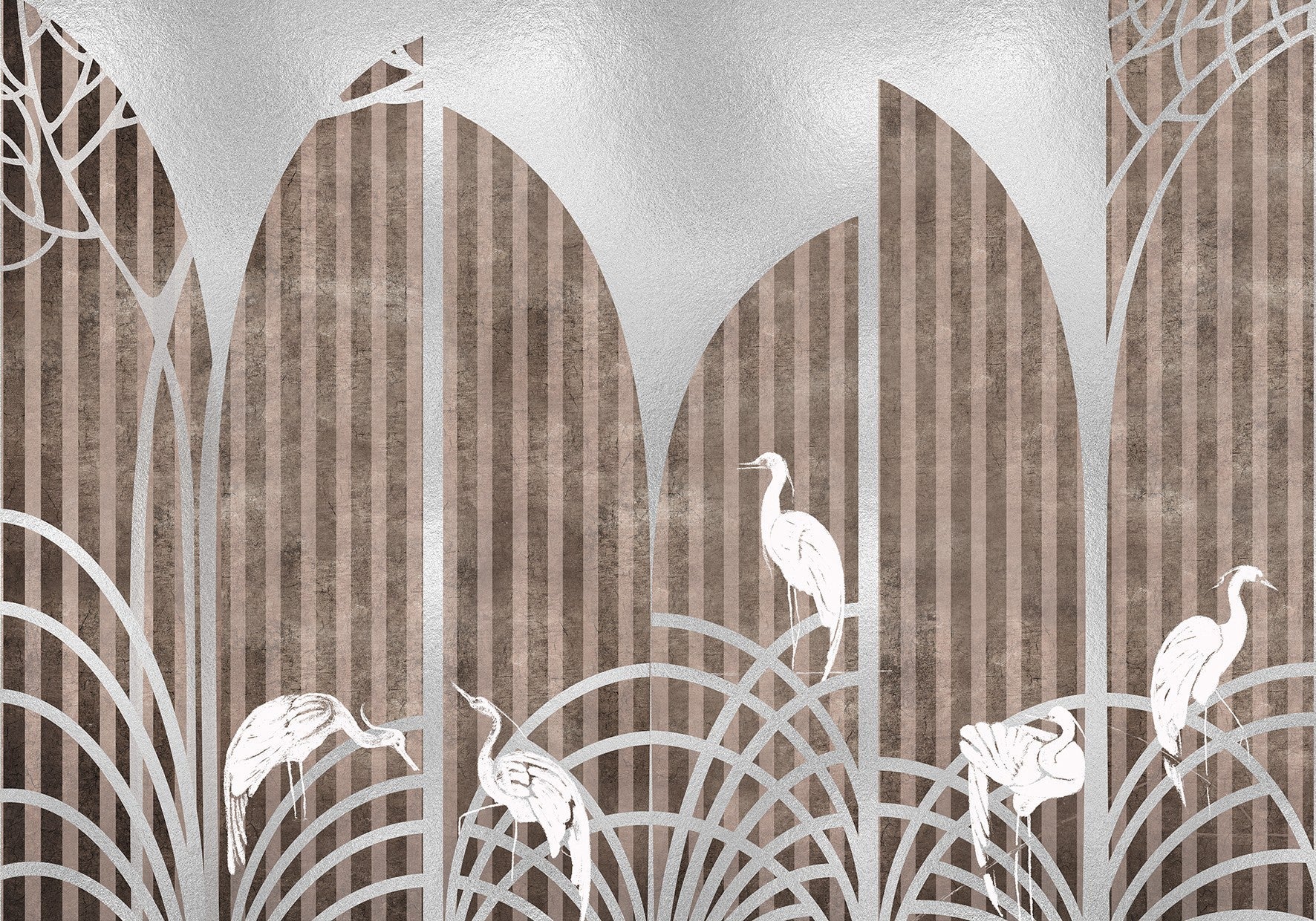 9600051 Silver Random Metallics Mural by Coordonné