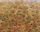 9600090 Peafowl Gold Random Metallics Mural by Coordonné