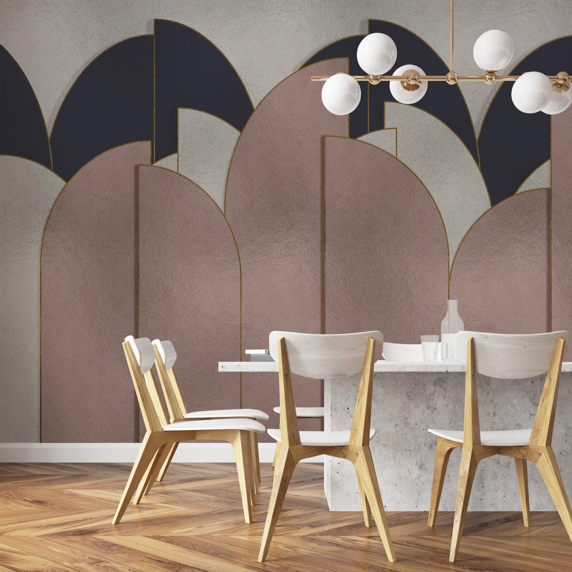 9600101 Silver Random Metallics Mural by Coordonné