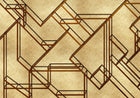 9600400 L-Geometric Gold Random Metallics Mural by Coordonné