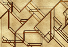 9600400 L-Geometric Gold Random Metallics Mural by Coordonné