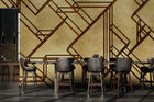 9600400 L-Geometric Gold Random Metallics Mural by Coordonné