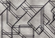 L-Geometric Silver Random Metallics Mural by Coordonné
