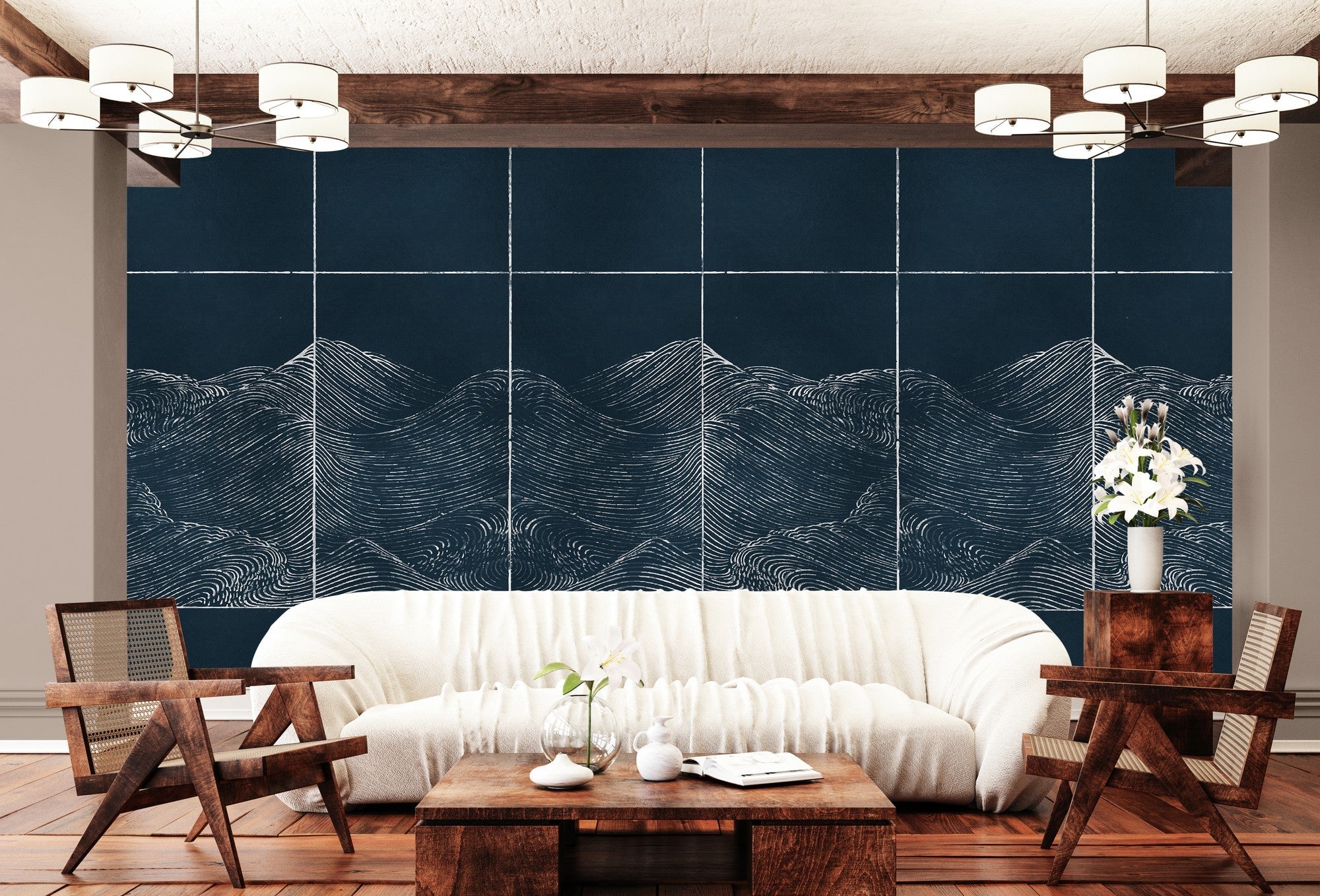 9600501 Silver Random Metallics Mural by Coordonné