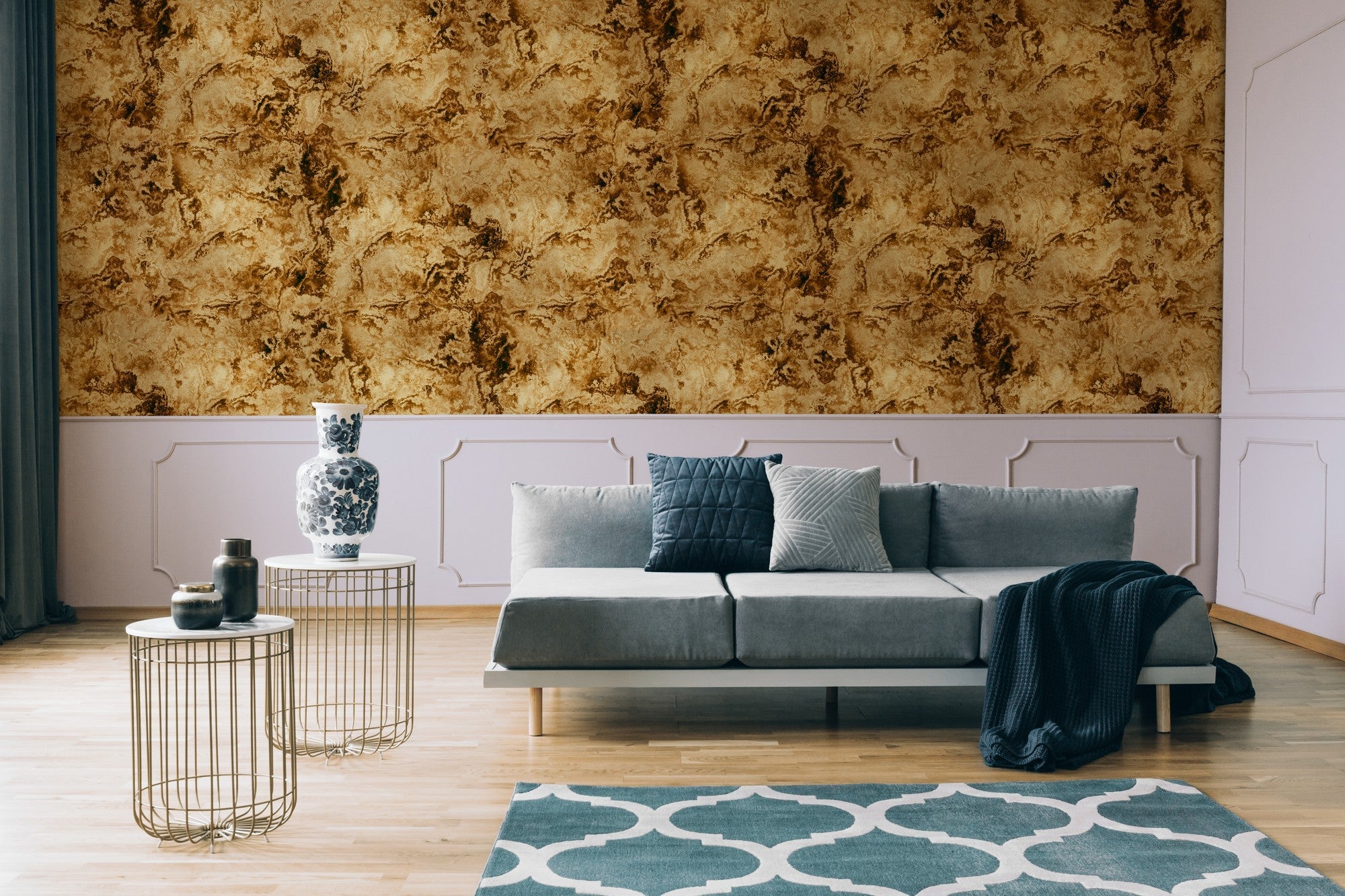 9600702 Extra Gold Random Metallics Mural by Coordonné
