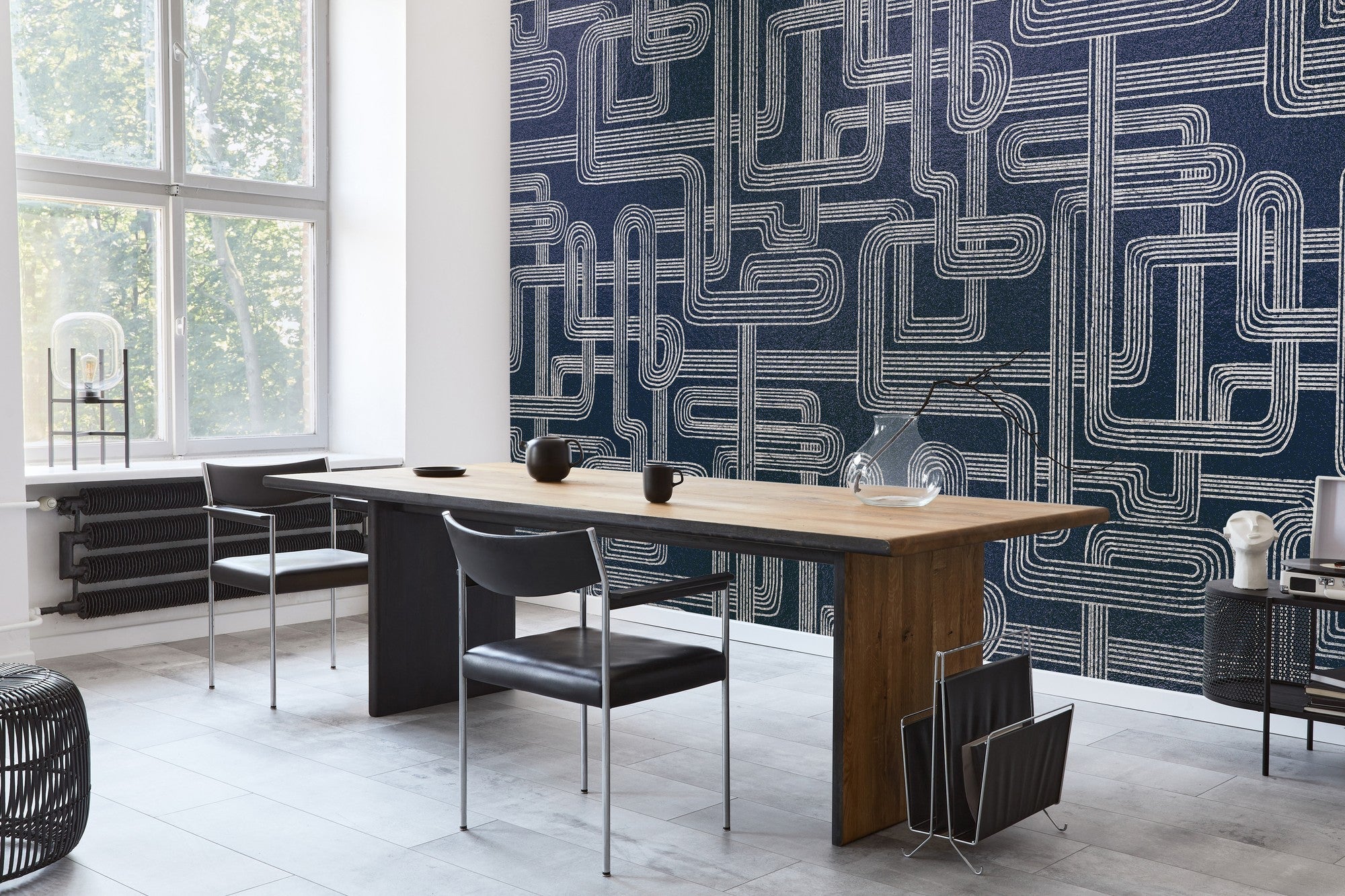 9600802 Silver Random Metallics Mural by Coordonné